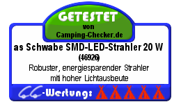 Testsiegel LED-Strahler as Schwabe