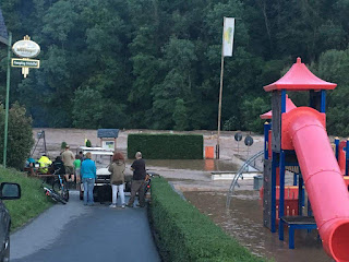 Hochwasser Prüm - Überflutung des Campingplatzes Südeifel